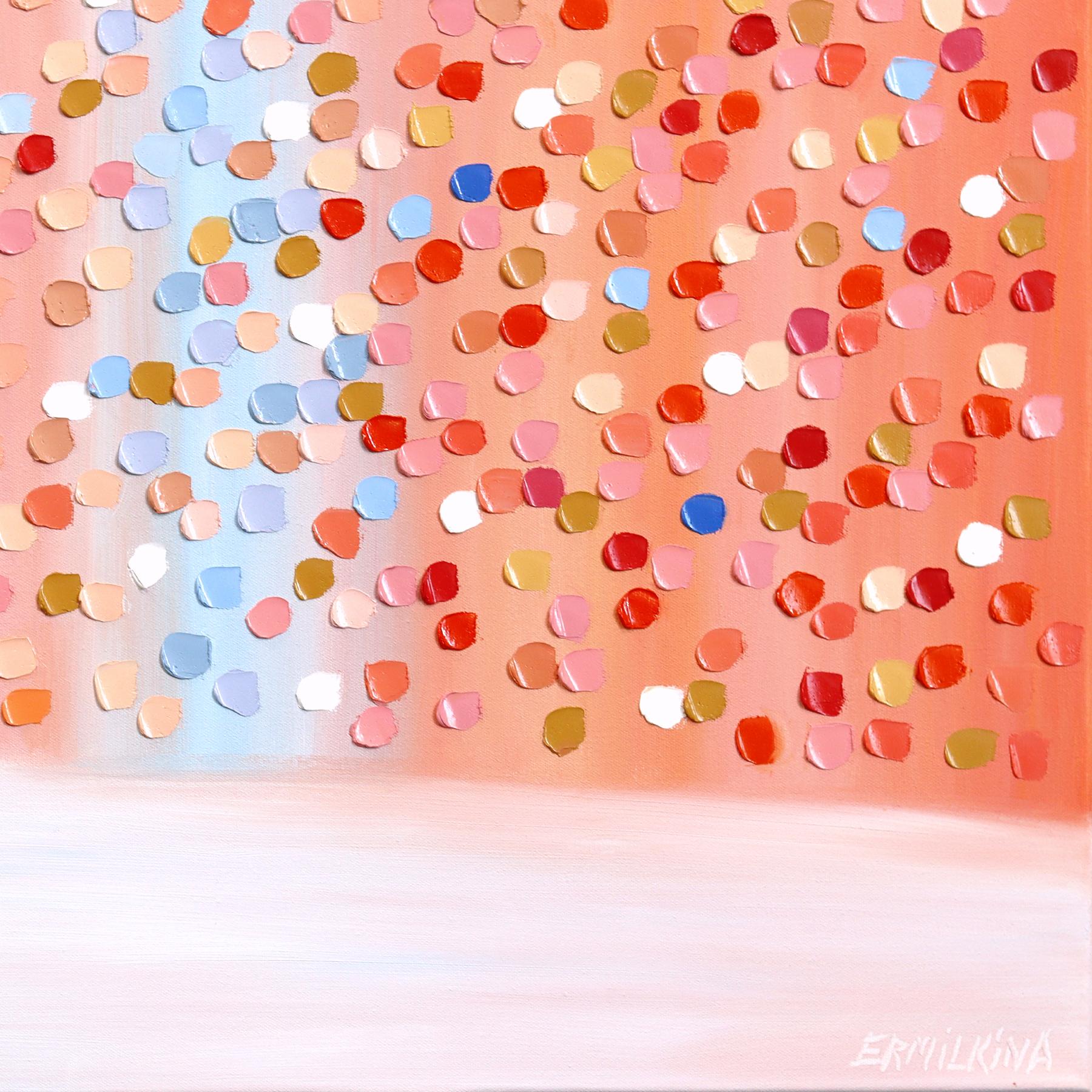 Dawn Stroll - Expressive Color Drenched Textured Impasto Figurative Painting For Sale 7