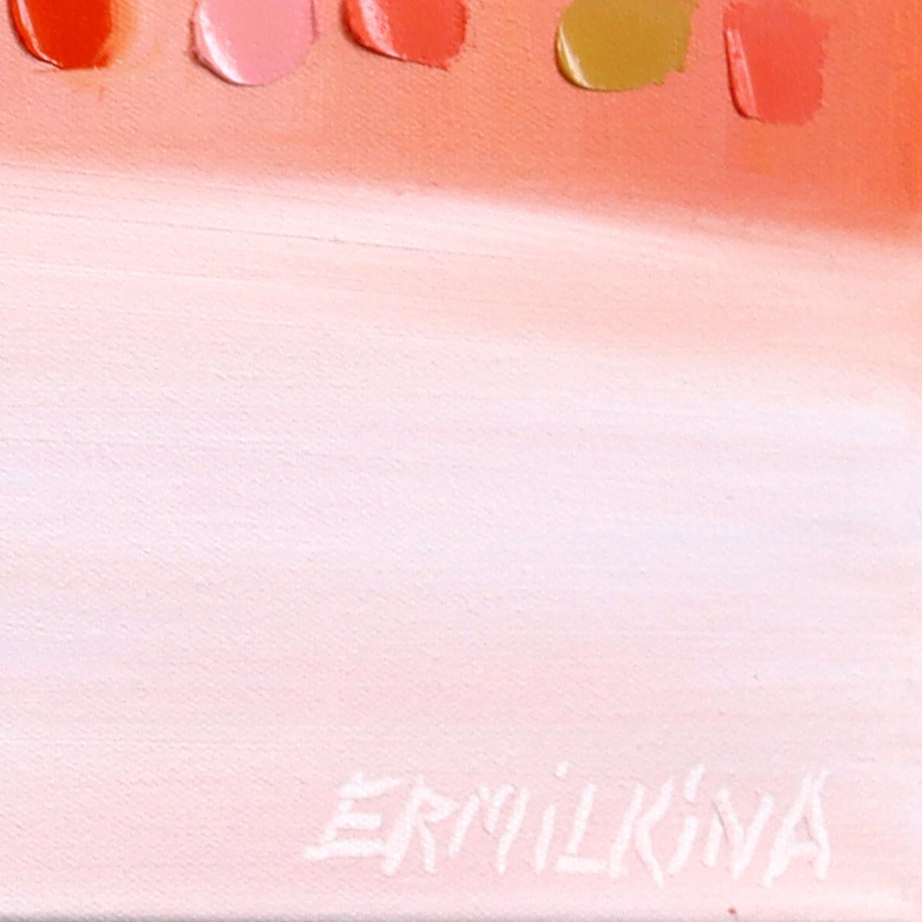 Dawn Stroll - Expressive Color Drenched Textured Impasto Figurative Painting For Sale 8