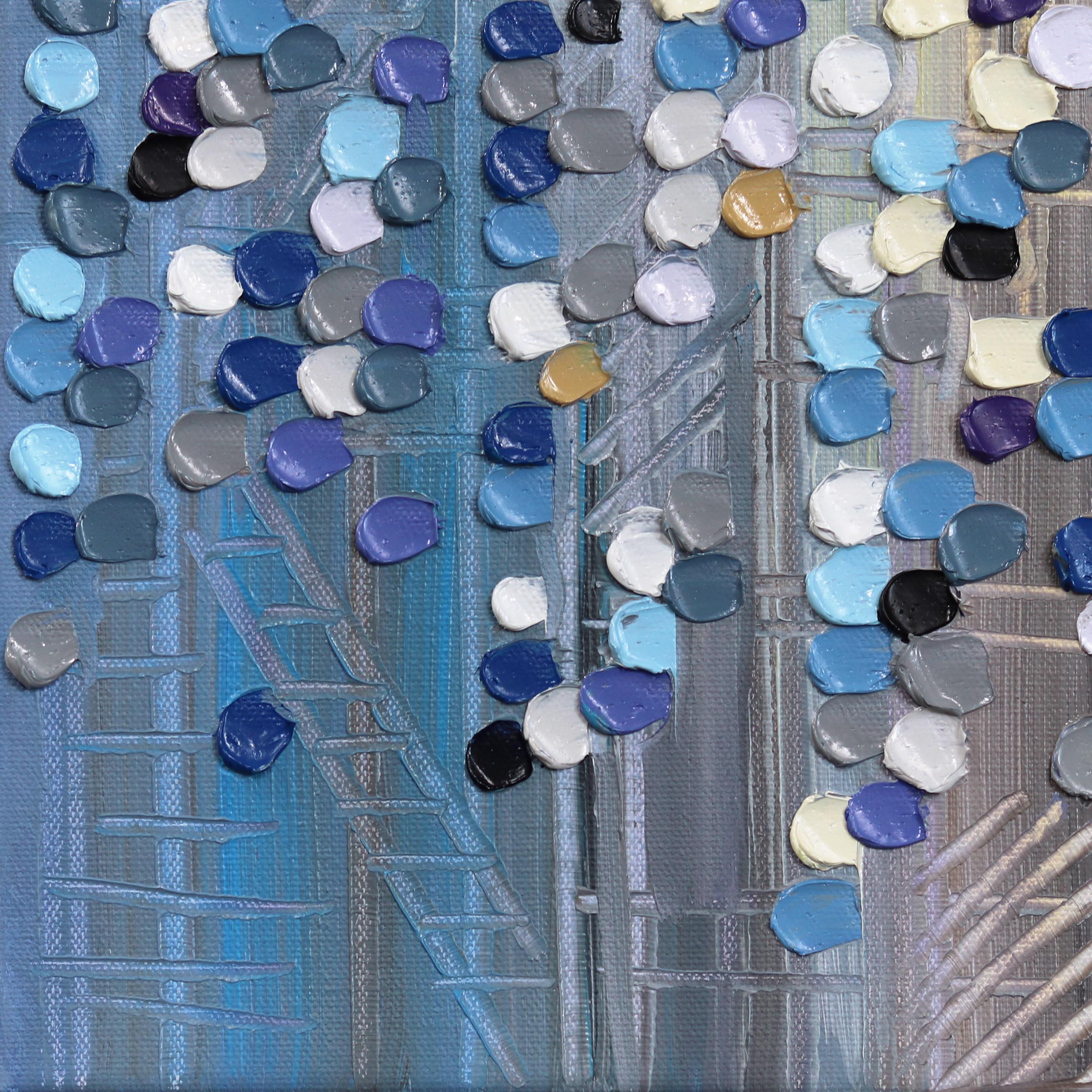 I dipinti originali e astratti di Ekaterina Ermilkina sono creati utilizzando un'abile combinazione di applicazione e rimozione di colori a olio con una spatola su tela. Le sue ispirazioni sono gli skyline delle grandi città come Manhattan,