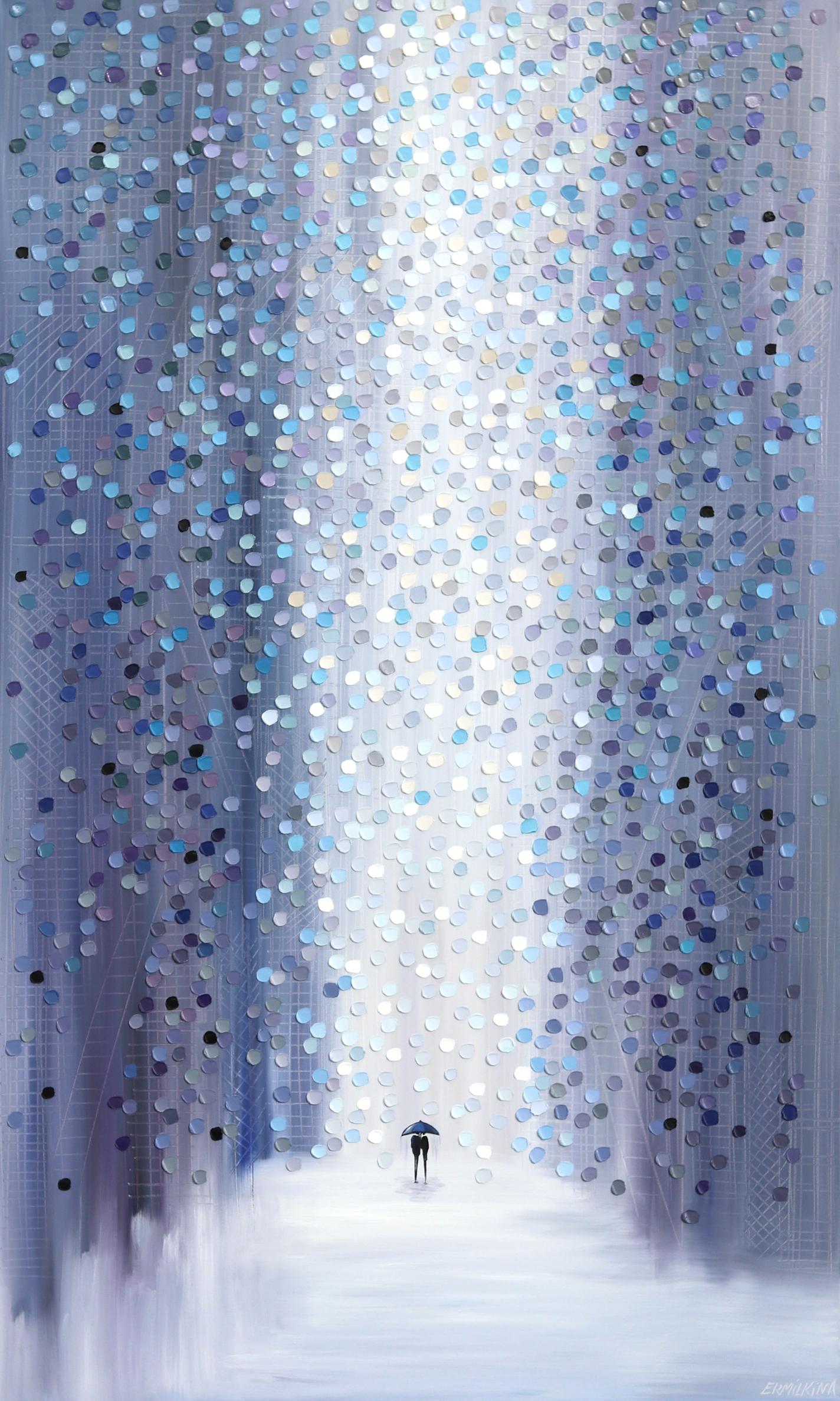 Ekaterina Ermilkina Landscape Painting – Trüber Regen