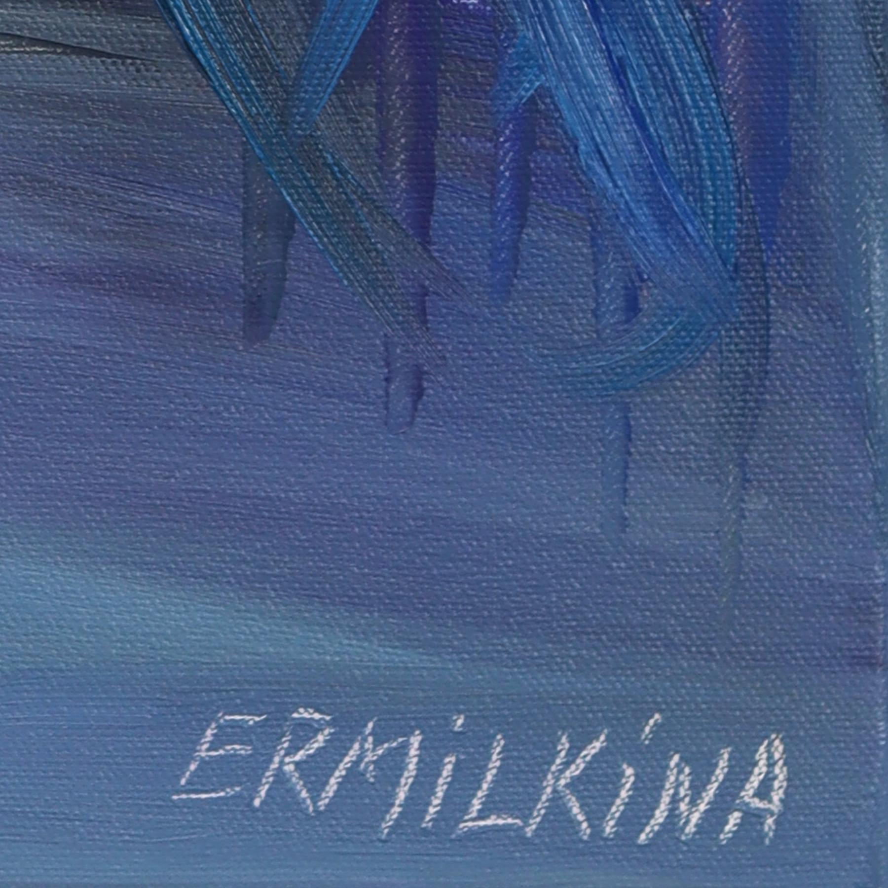 Hidden Hearts - Dreamy Color Drenched Textured Impasto Figurative Painting For Sale 8