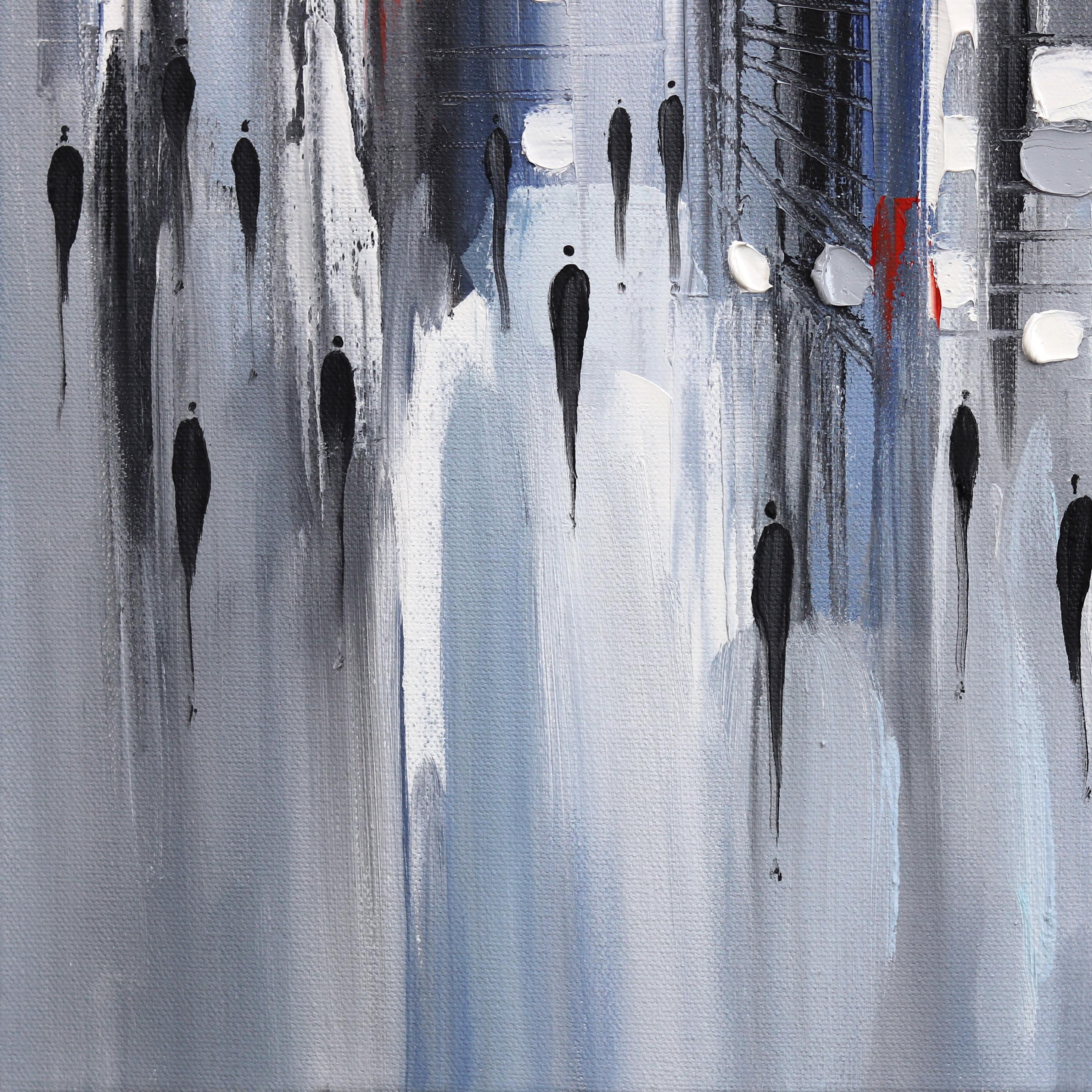 Jam City - Original Abstract Landscape Oil Painting Cityscape on Canvas For Sale 4