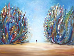 Love In Bloom - Color Drenched Figurative Abstract Textured Impasto Oil Painting