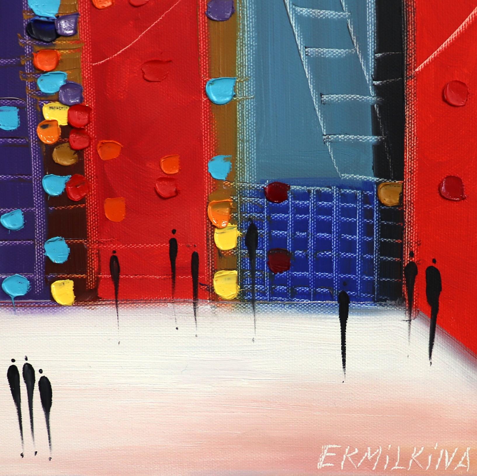 Night City - Colorful Original Oil Painting For Sale 4