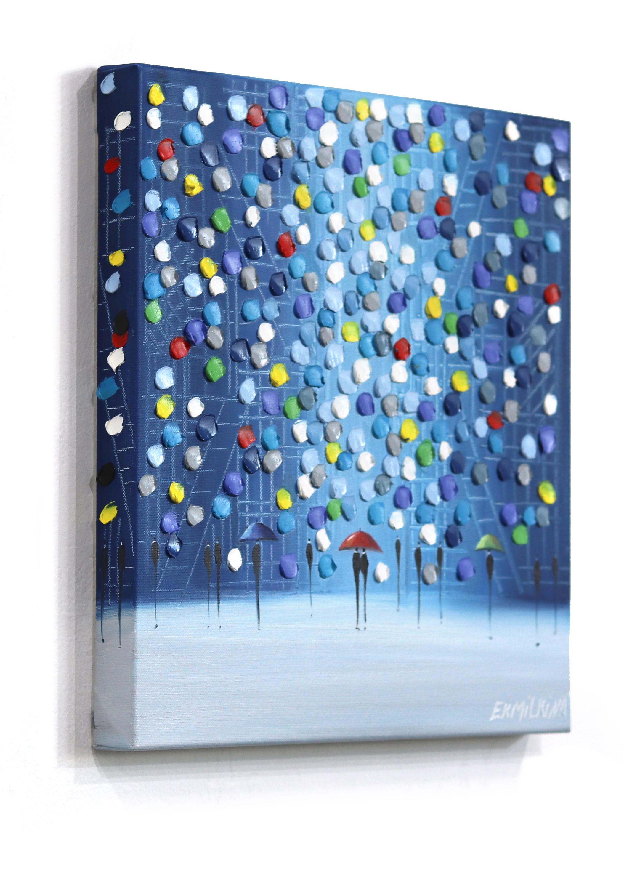 Los originales cuadros abstractos de bellas artes de Ekaterina Ermilkina se crean utilizando una hábil combinación de aplicación y eliminación de pintura al óleo con espátula sobre lienzo. Sus inspiraciones son los horizontes de grandes ciudades