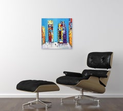 Once In The City - Colorful Original Oil Painting