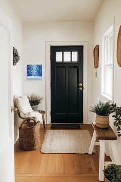 Rainy Memories - Cool Tone Figurative Abstract Textured Impasto Oil Painting