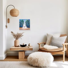 Secret Date - Colorful Figurative Abstract Textured Impasto Oil Painting