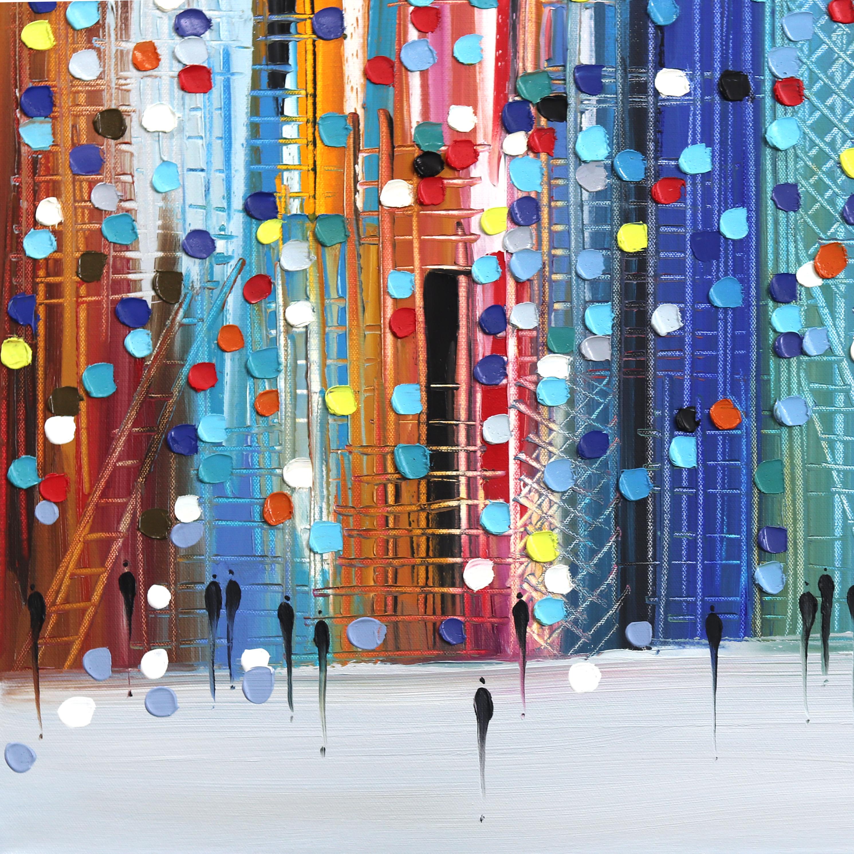 Los originales cuadros abstractos de bellas artes de Ekaterina Ermilkina se crean utilizando una hábil combinación de aplicación y eliminación de pintura al óleo con espátula sobre lienzo. Sus inspiraciones son las líneas del horizonte