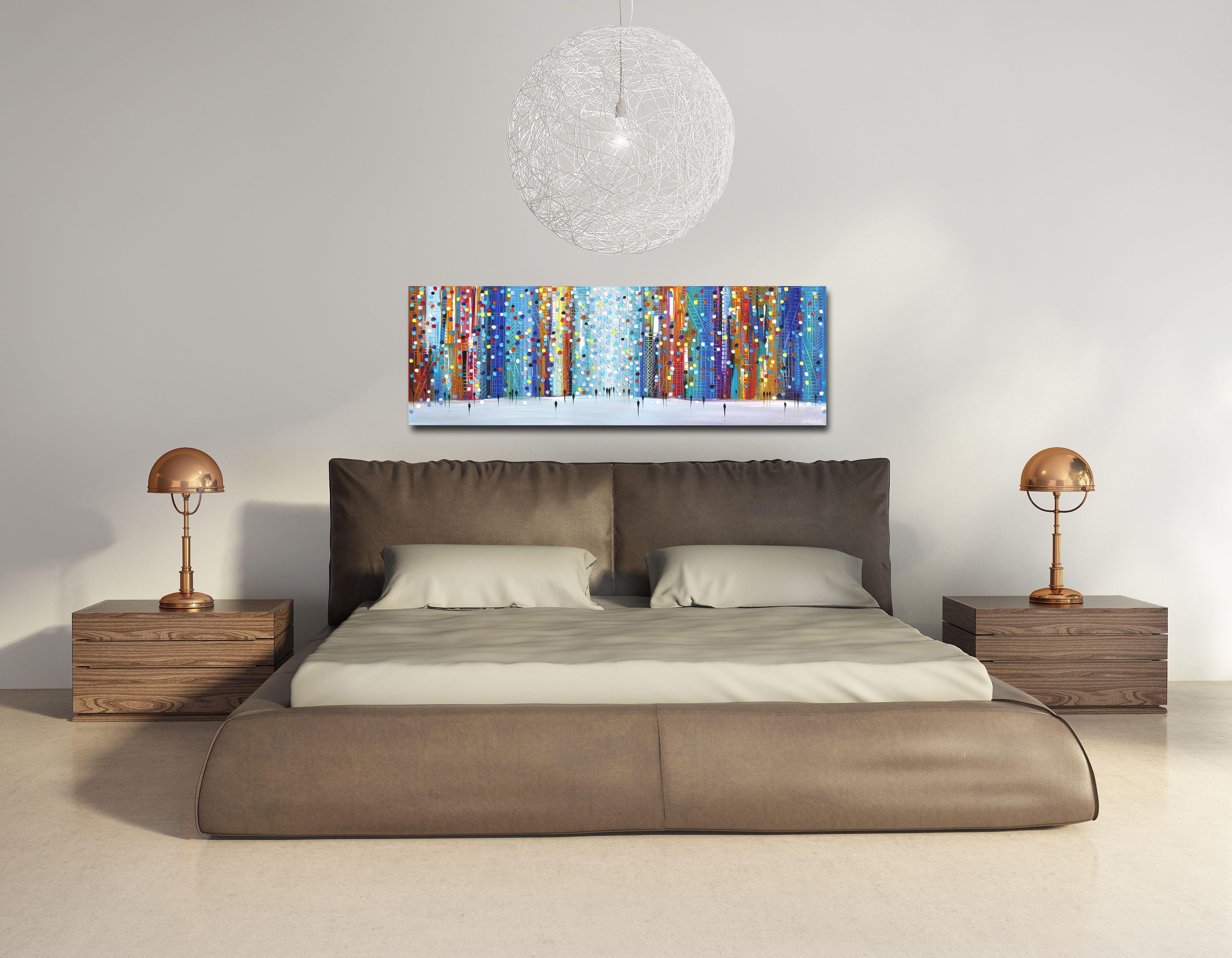 Algún día - Pintura al óleo al impasto grande y vibrante en venta 1