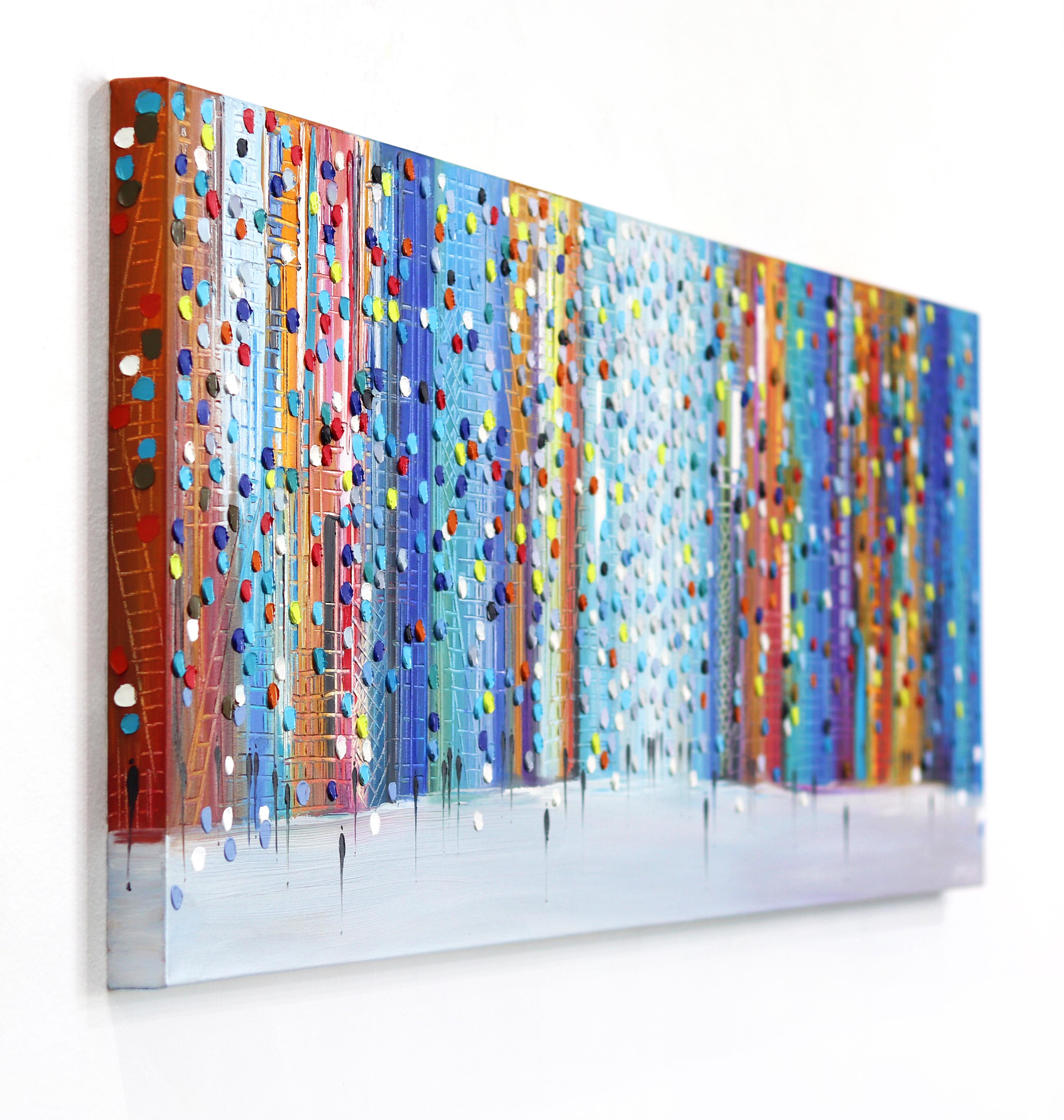 Algún día - Pintura al óleo al impasto grande y vibrante en venta 2