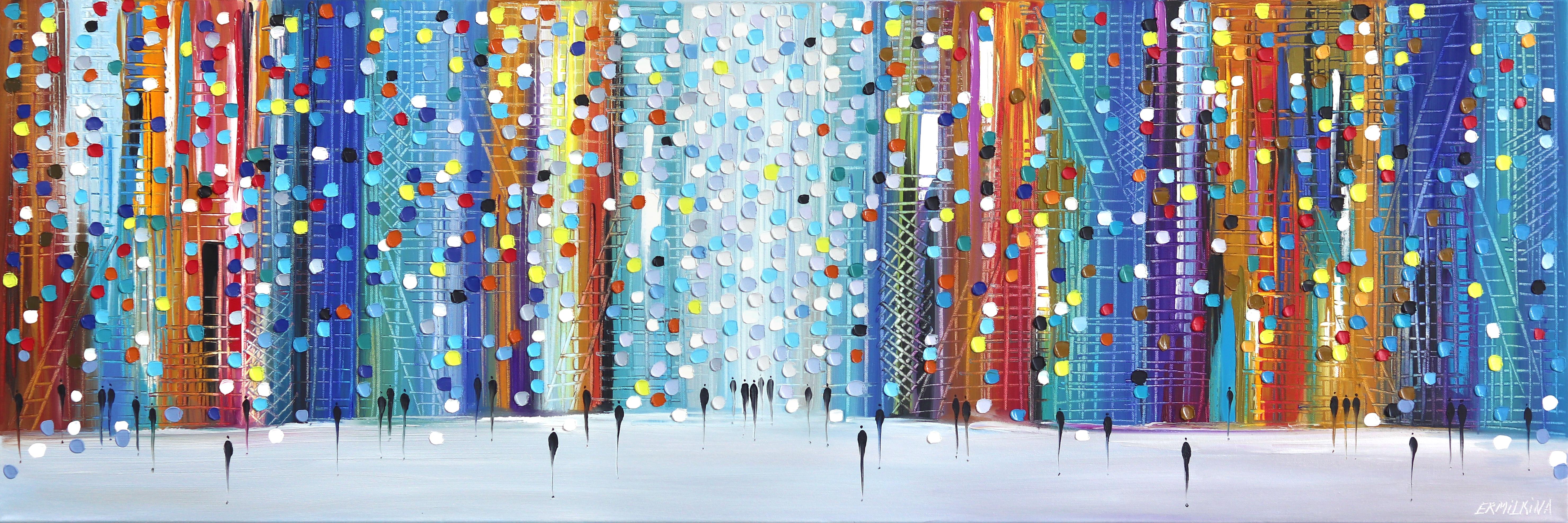 Abstract Painting de Ekaterina Ermilkina - Algún día - Pintura al óleo al impasto grande y vibrante