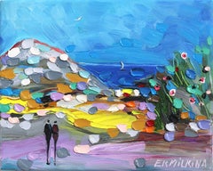 Summer - Small Original Impasto Colorful Oil Painting on Canvas