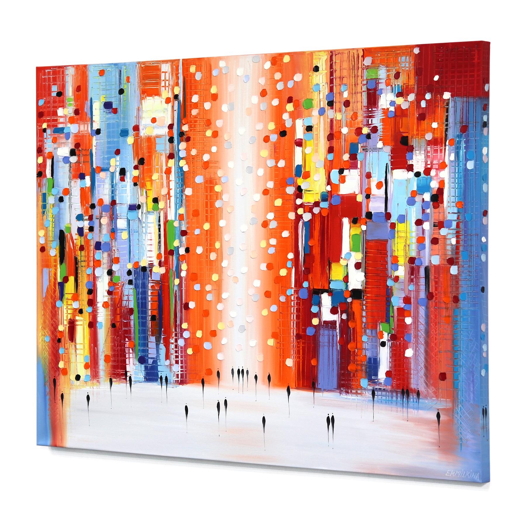 Sunset Dreaming - Figurative Textured Impasto Colorful Oil Painting on Canvas For Sale 1