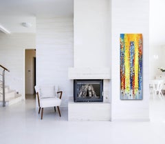 Sunset Moments - Tall Vibrant Impasto Oil Painting