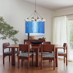 Whispers in Blue - Abstract Figurative Landscape Textured Impasto Oil Painting