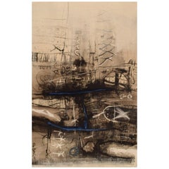 Eke Bjerén, Sweden, Oil on Canvas, Abstract Composition, 1965