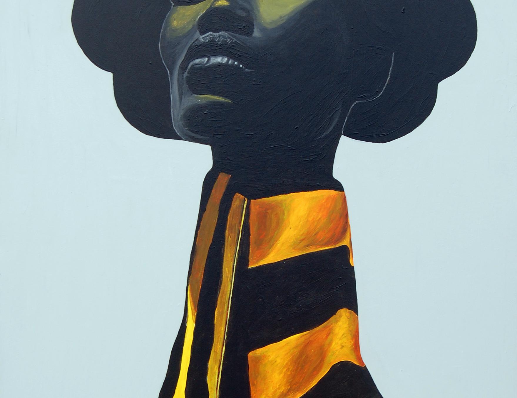 Bulb of Awakening - Contemporary Painting by Ekele Francis