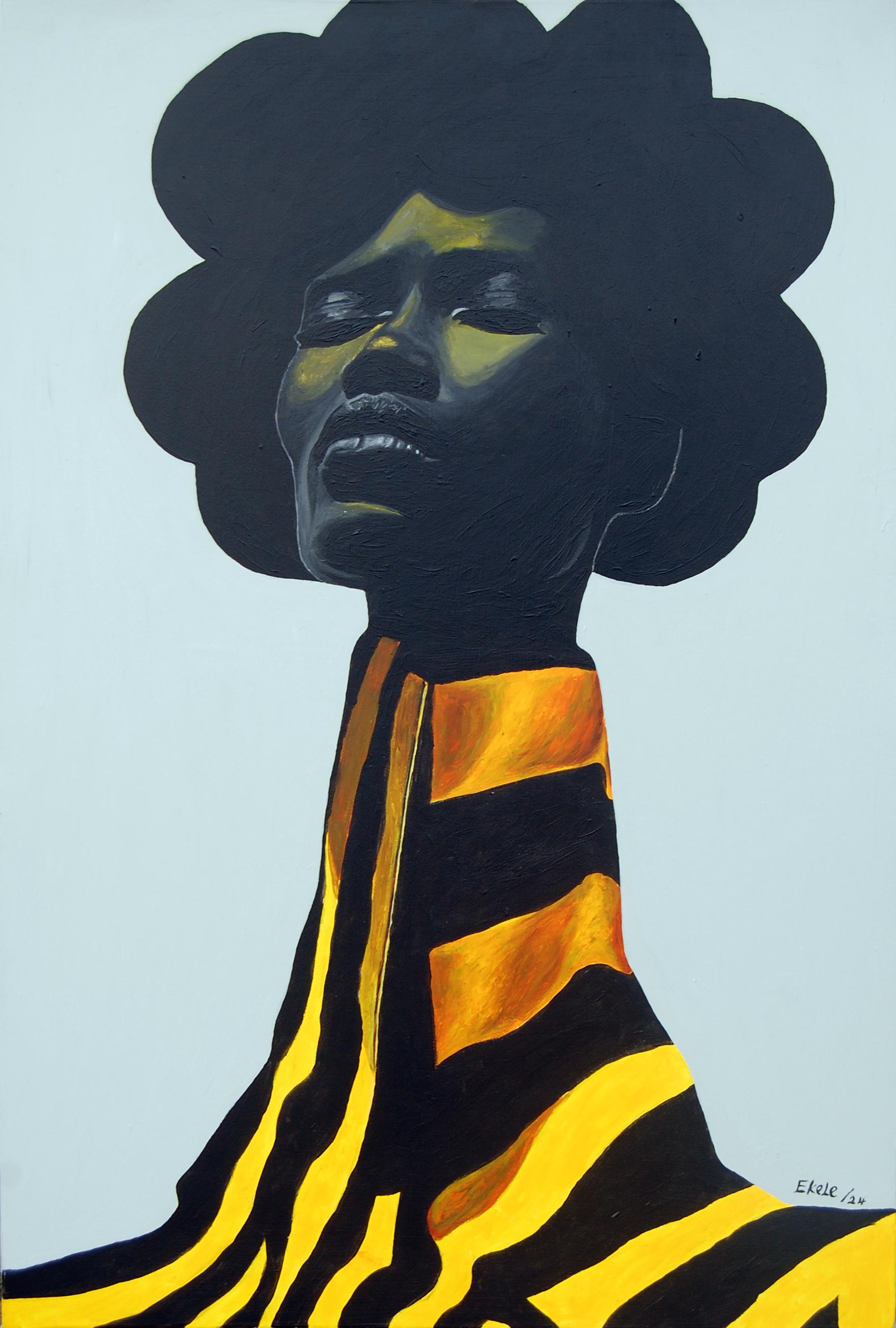 Figurative Painting de Ekele Francis - Bombilla del Despertar