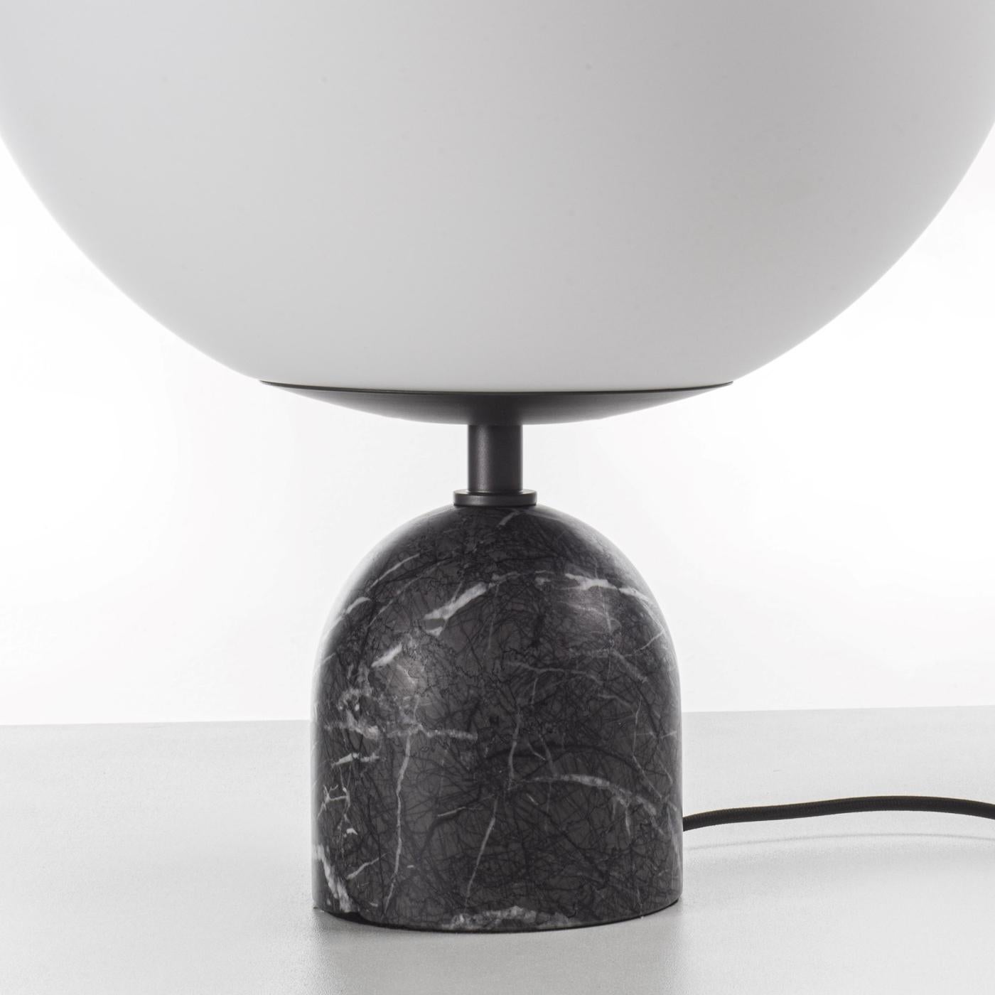 Blackened Lio Black Medium Table Lamp For Sale