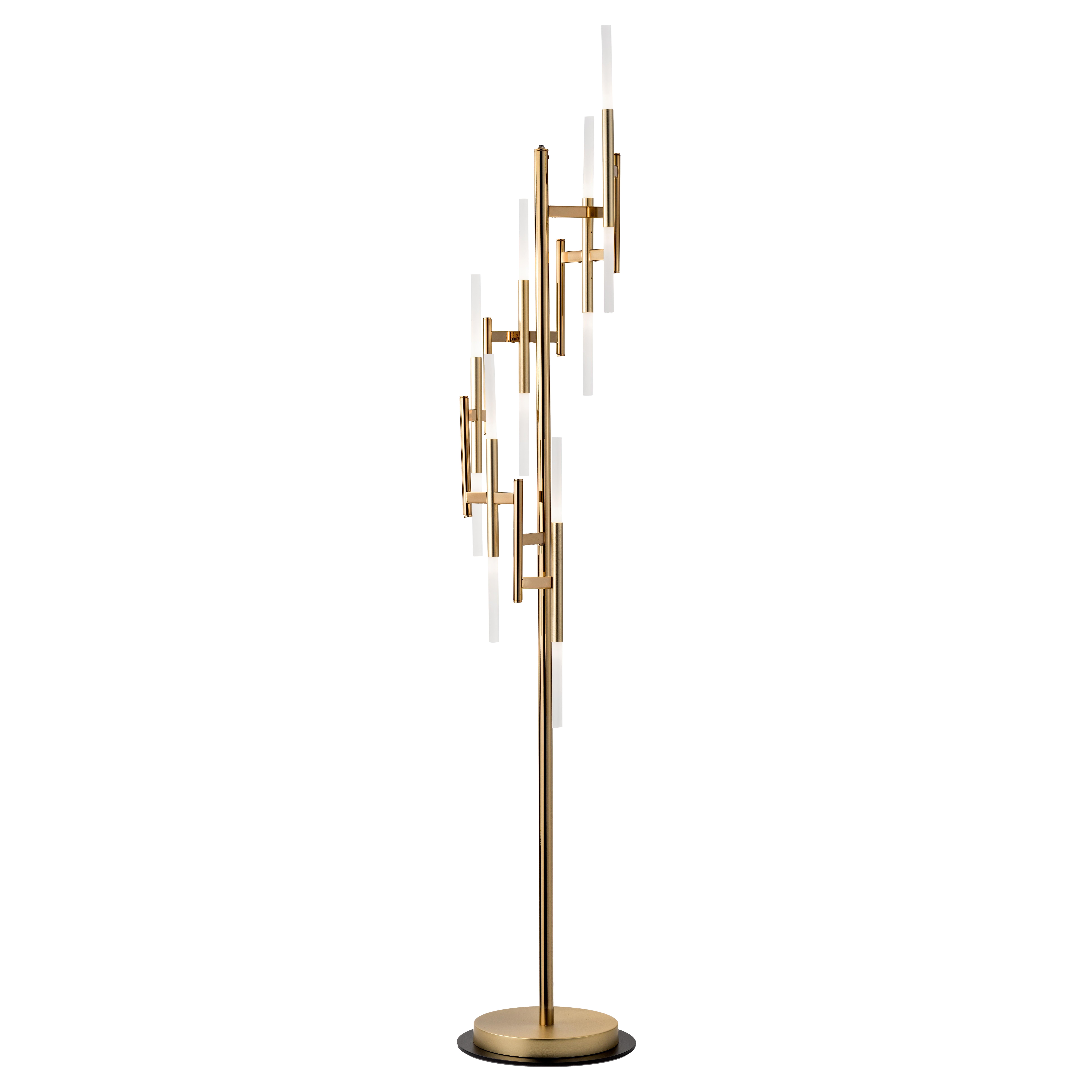Eklè floor lamp brushed gold and bronze