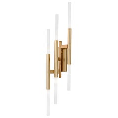 Eklè wall lamp with brushed gold and bronze metal finish