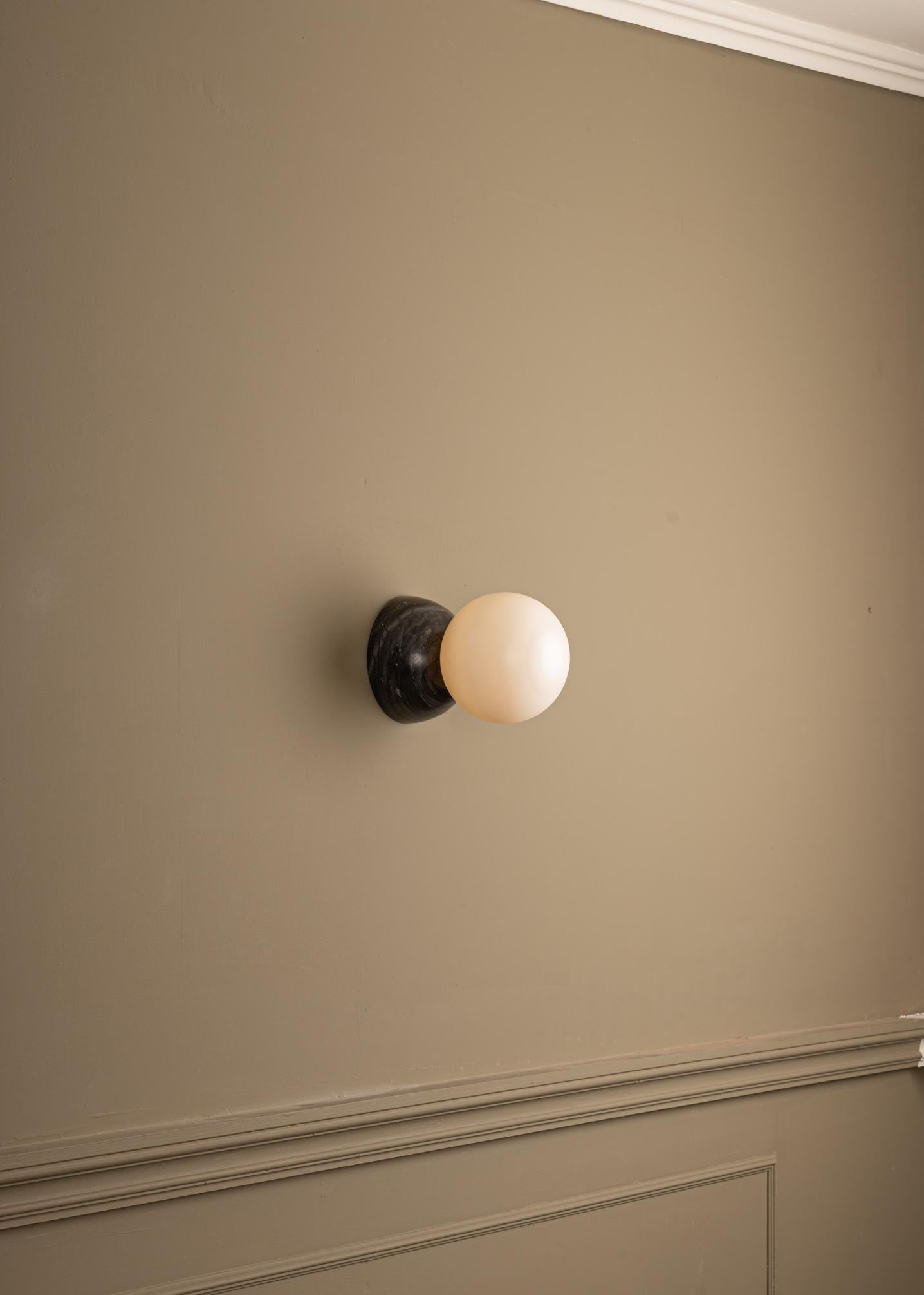 Eklipso Black Marble Wall Sconce by Simone & Marcel For Sale 2