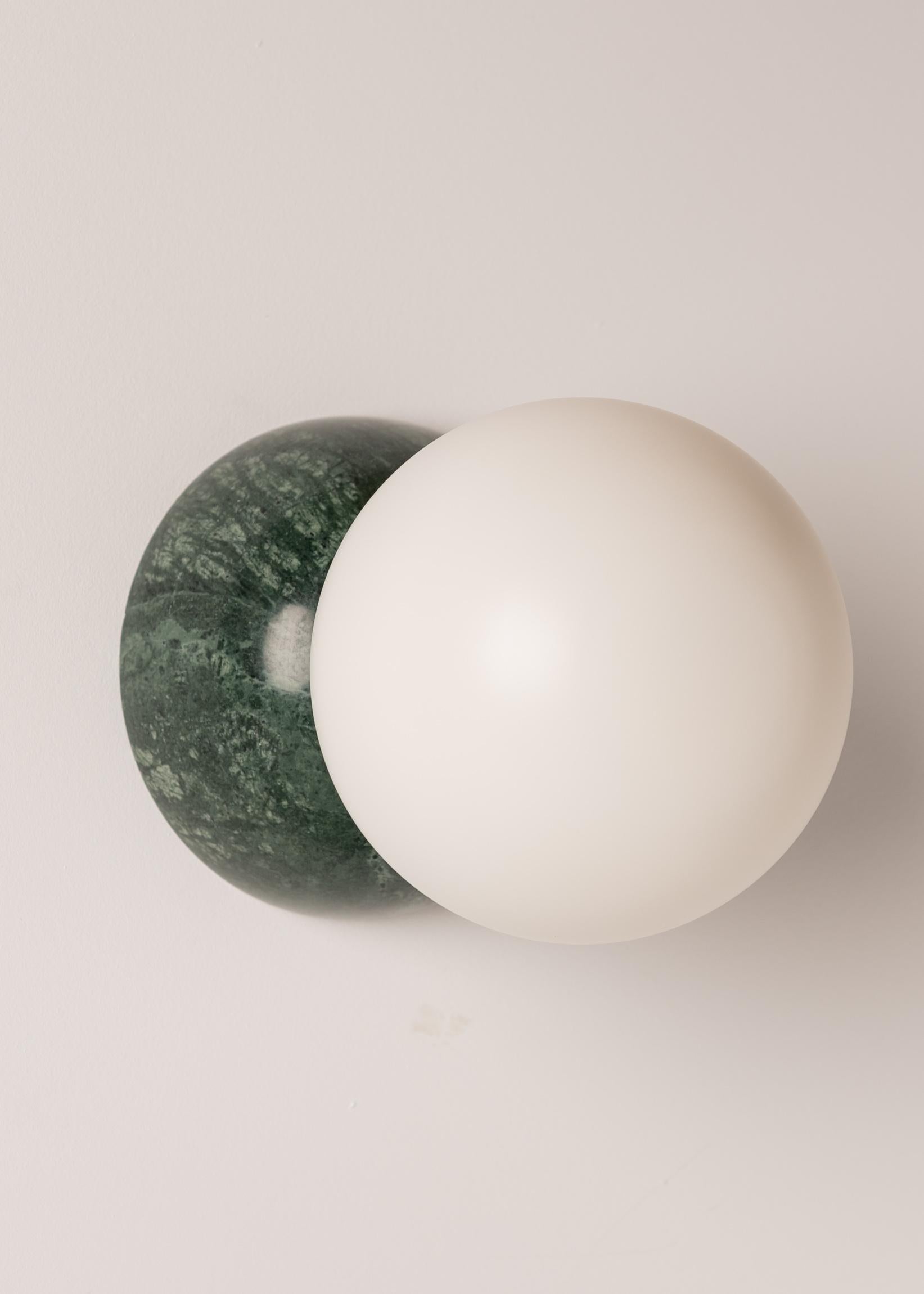 Post-Modern Eklipso Green Marble Wall Sconce by Simone & Marcel For Sale