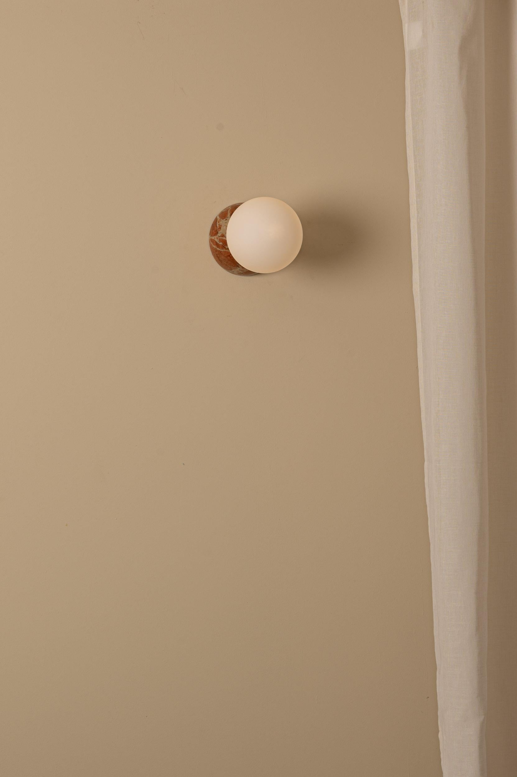 Post-Modern Eklipso Red Marble Wall Sconce by Simone & Marcel For Sale