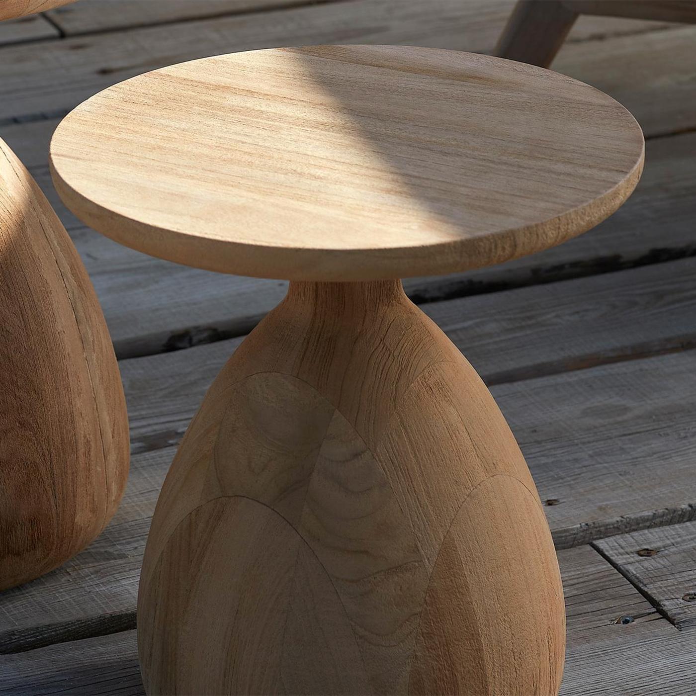 Teak Eko Natural Medium Side Table For Sale