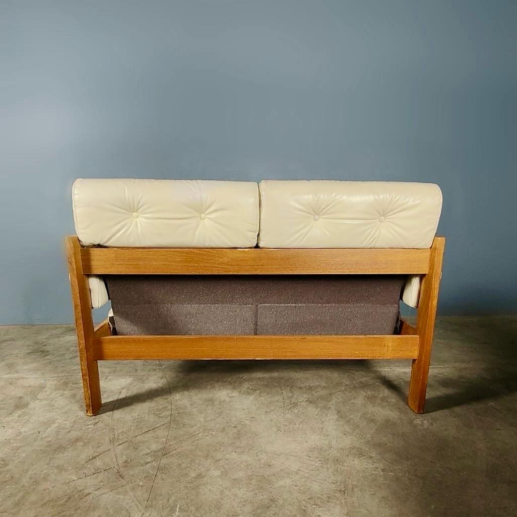 Ekornes Amigo assorti Stressless Two Seater Sofa & fauteuil en cuir crème Excellent état - En vente à Cambridge, GB
