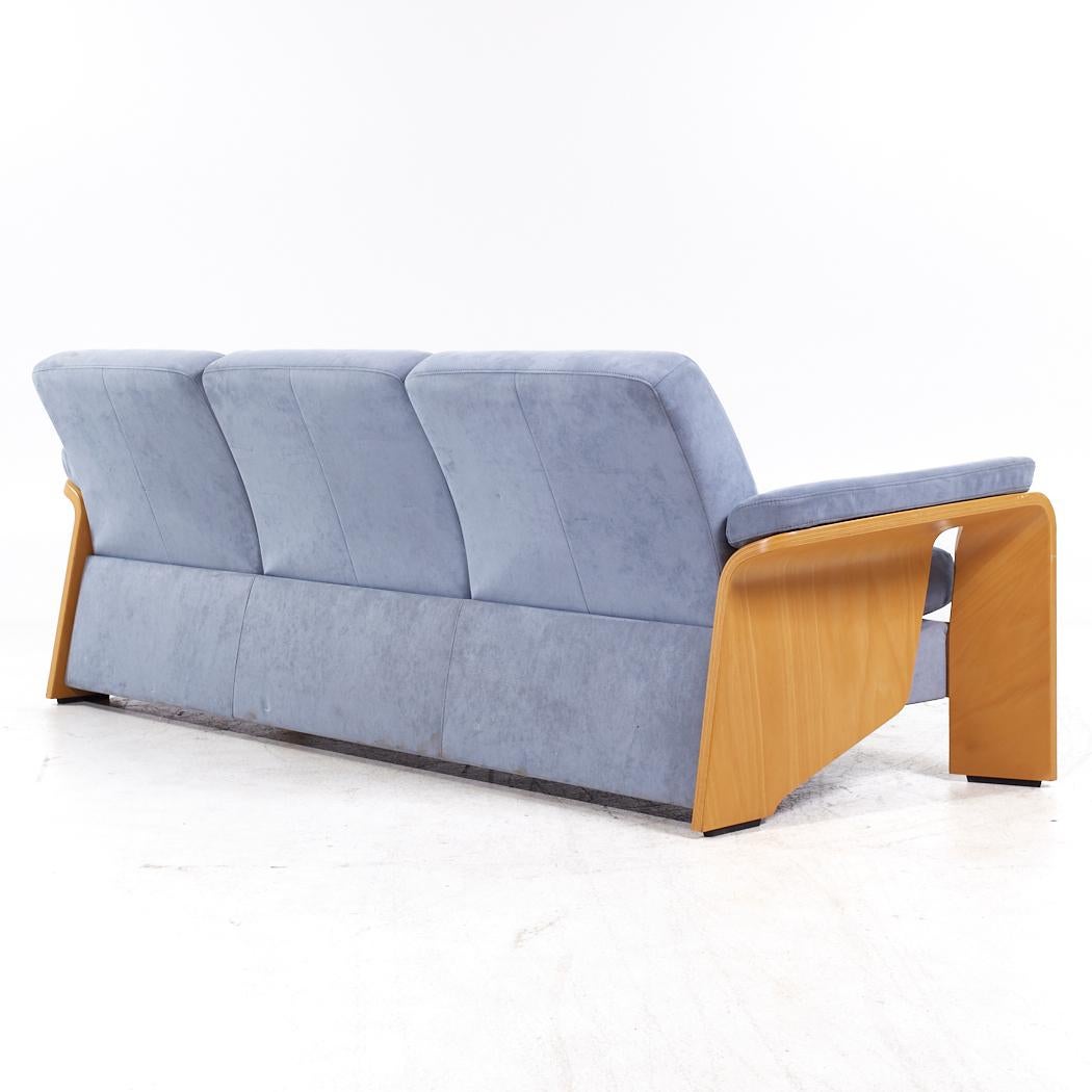 Late 20th Century Ekornes Mid Century Stressless Sofa For Sale