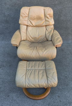 Fauteuil de relaxation Ekornes Stressless réglable en cuir de grès Norvège Moyen