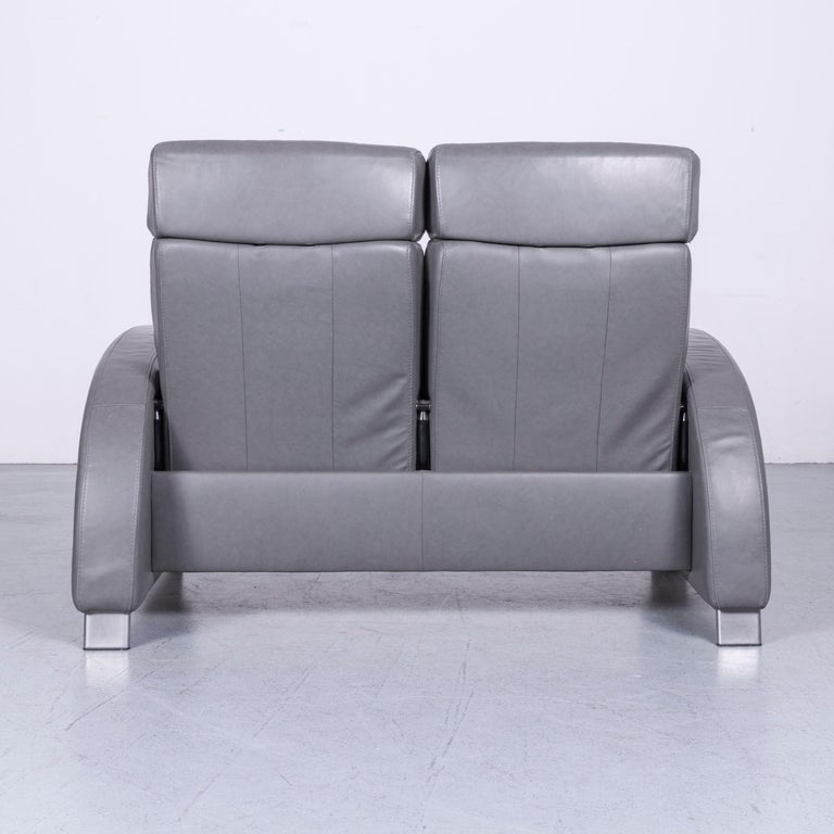 Ekornes Stressless Arion Sofa Grey Leather TwoSeat with Function at