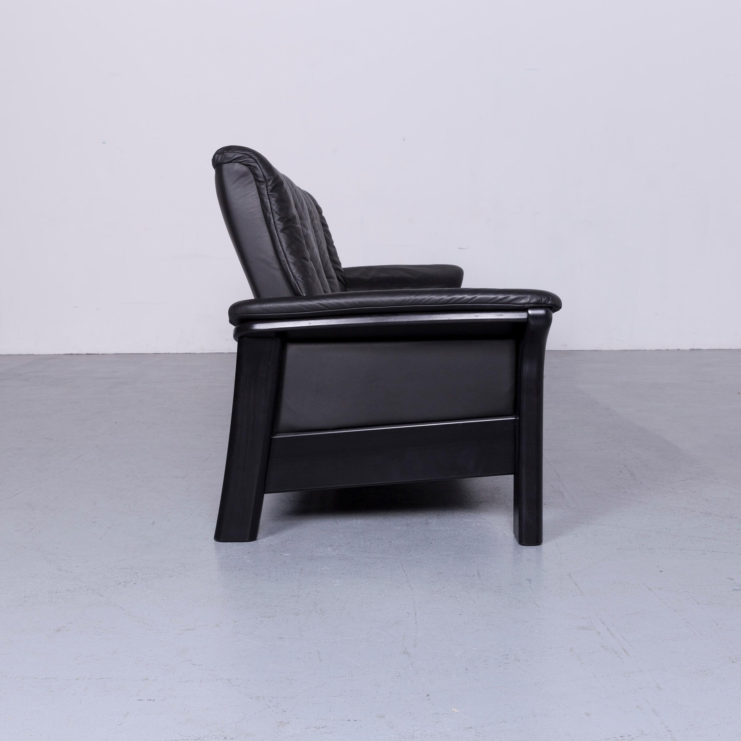 Ekornes Stressless Buckingham Leather Sofa Set Black Recliner 1
