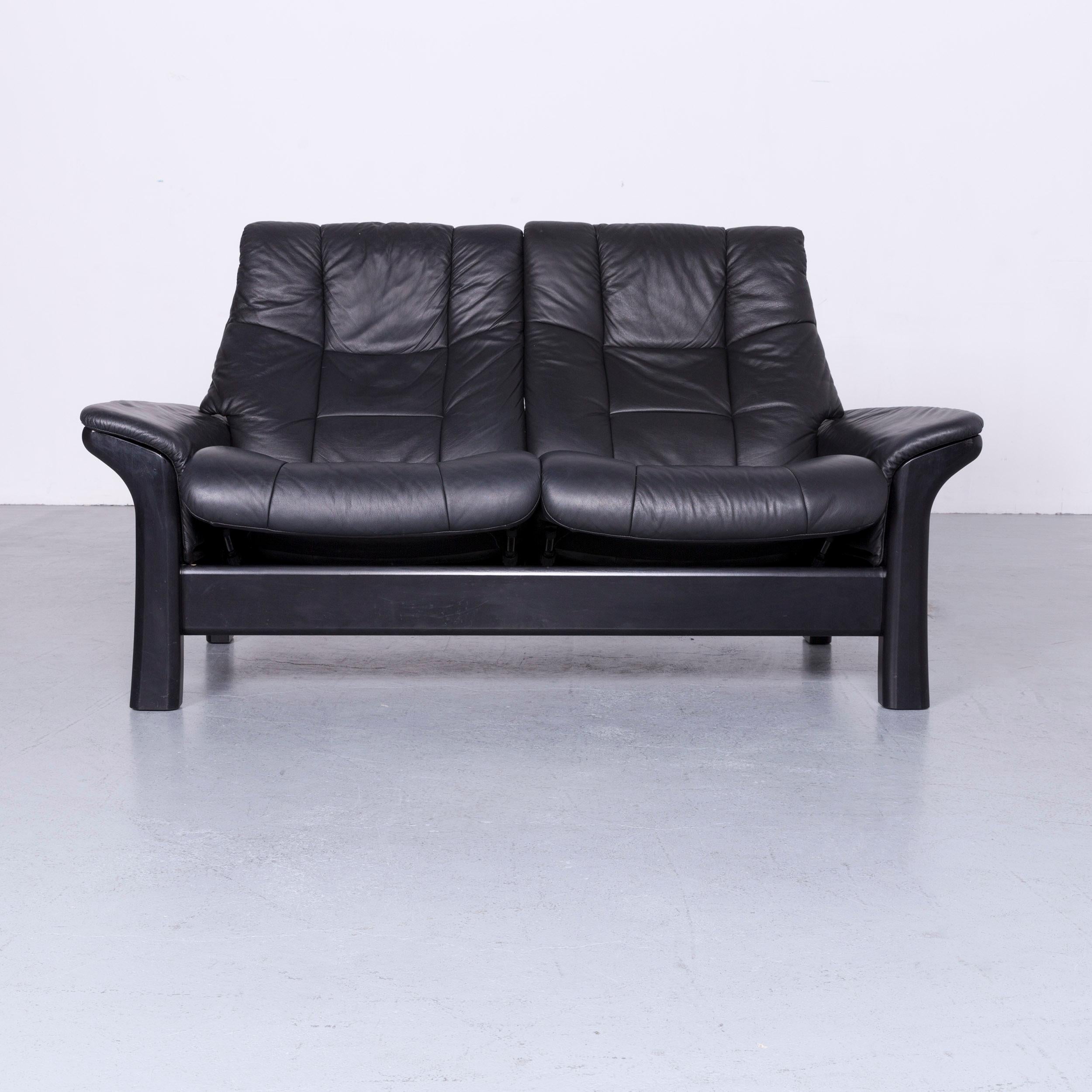 Ekornes Stressless Buckingham Leather Sofa Set Black Recliner 3