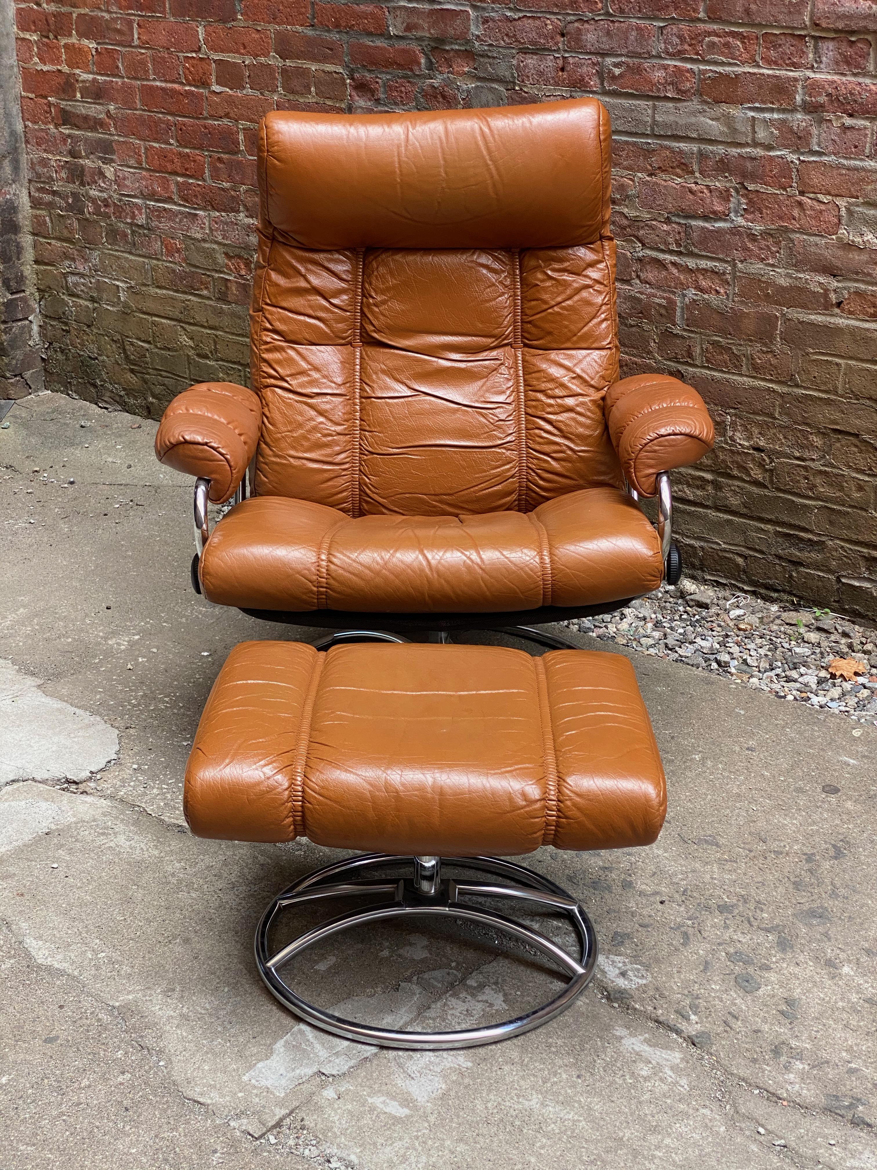 butterscotch leather chair