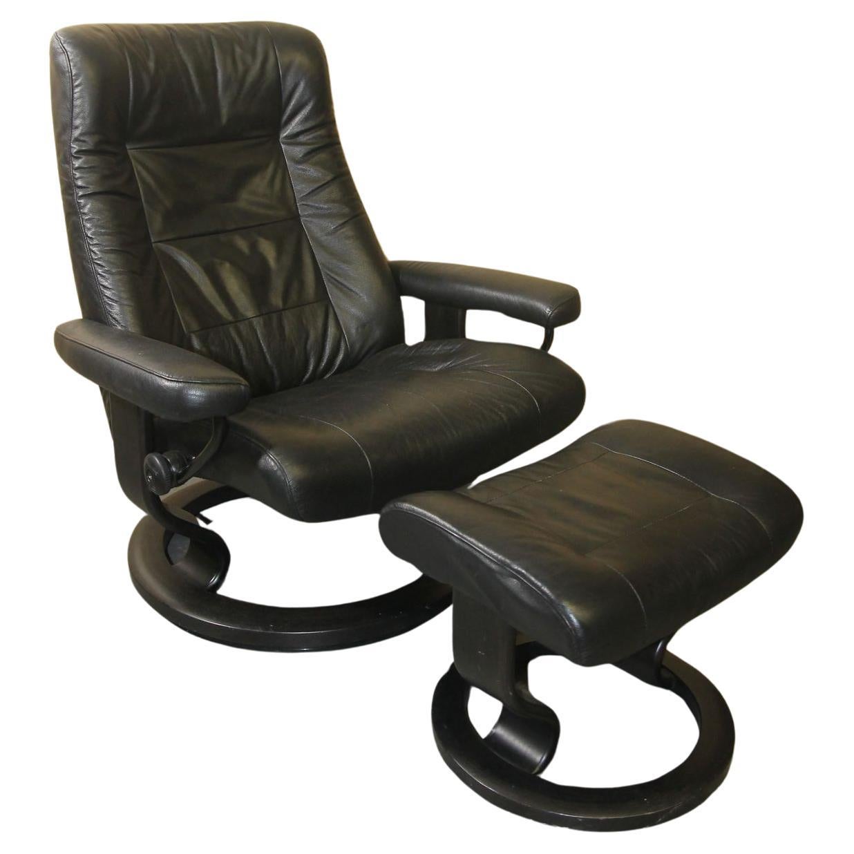 Ekornes Stressless Chair and Ottoman For Sale