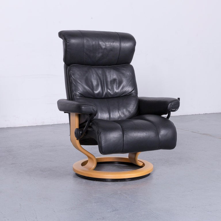 Ekornes Stressless Designer Armchair and Footstool Black ...