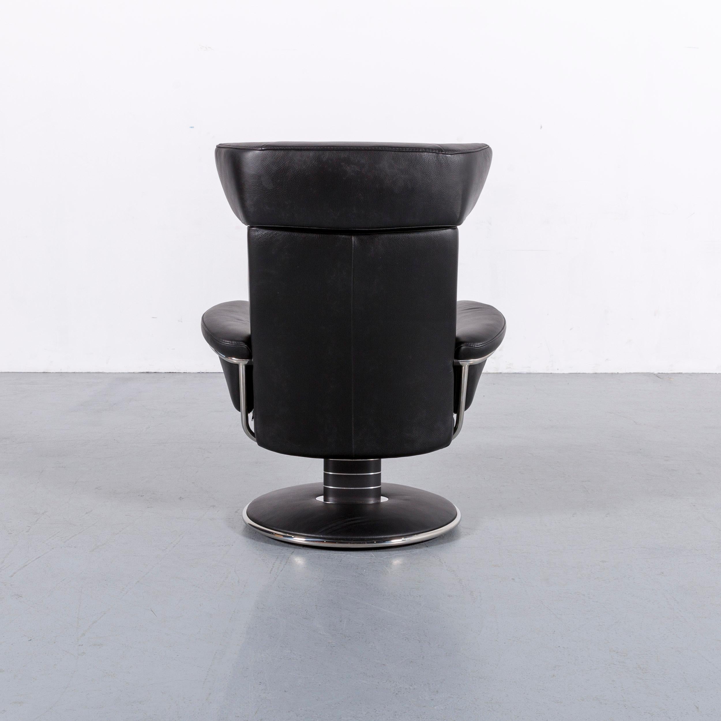 Fauteuil de bureau en cuir noir Stressless Jazz Designer de Ekornes 5