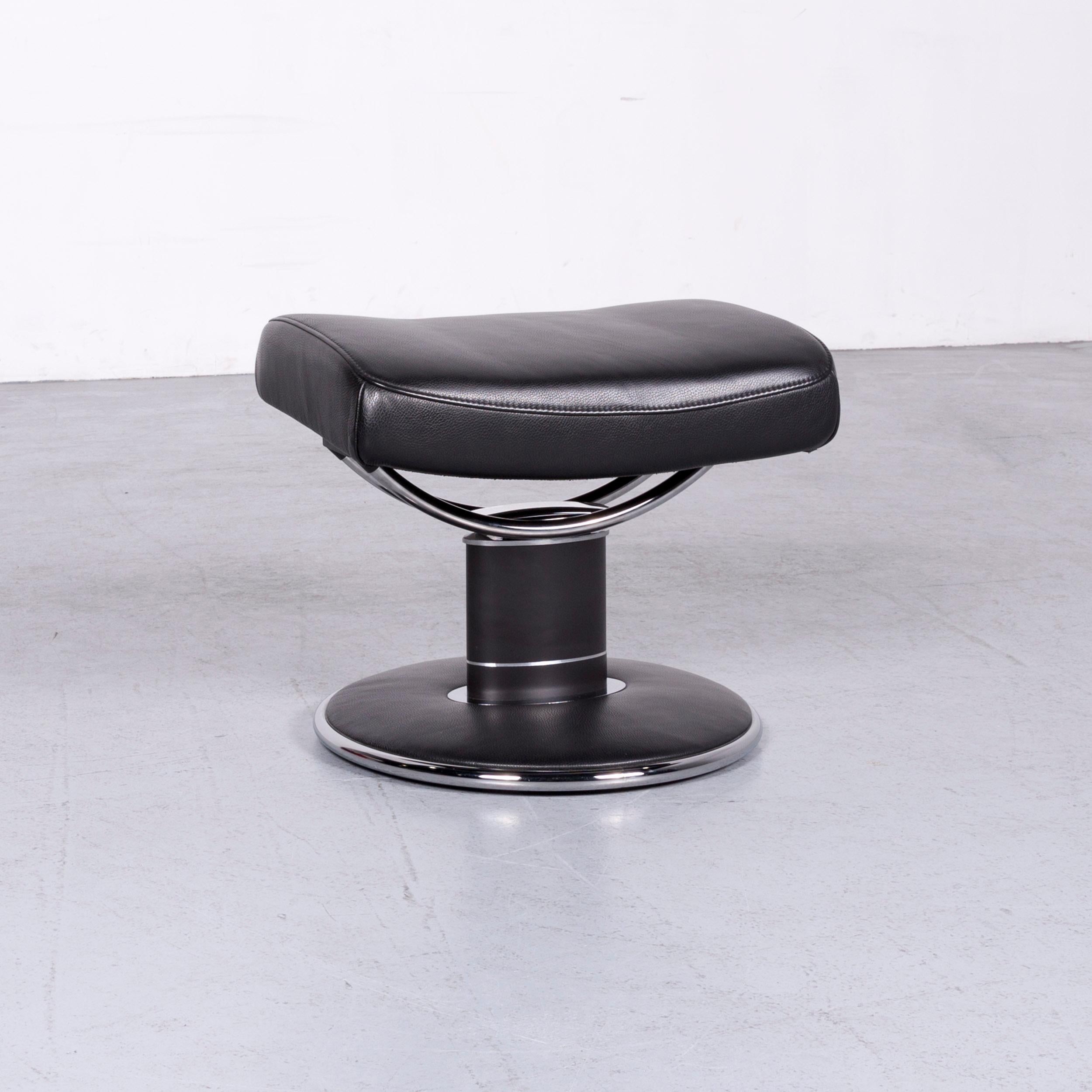 Fauteuil de bureau en cuir noir Stressless Jazz Designer de Ekornes 8