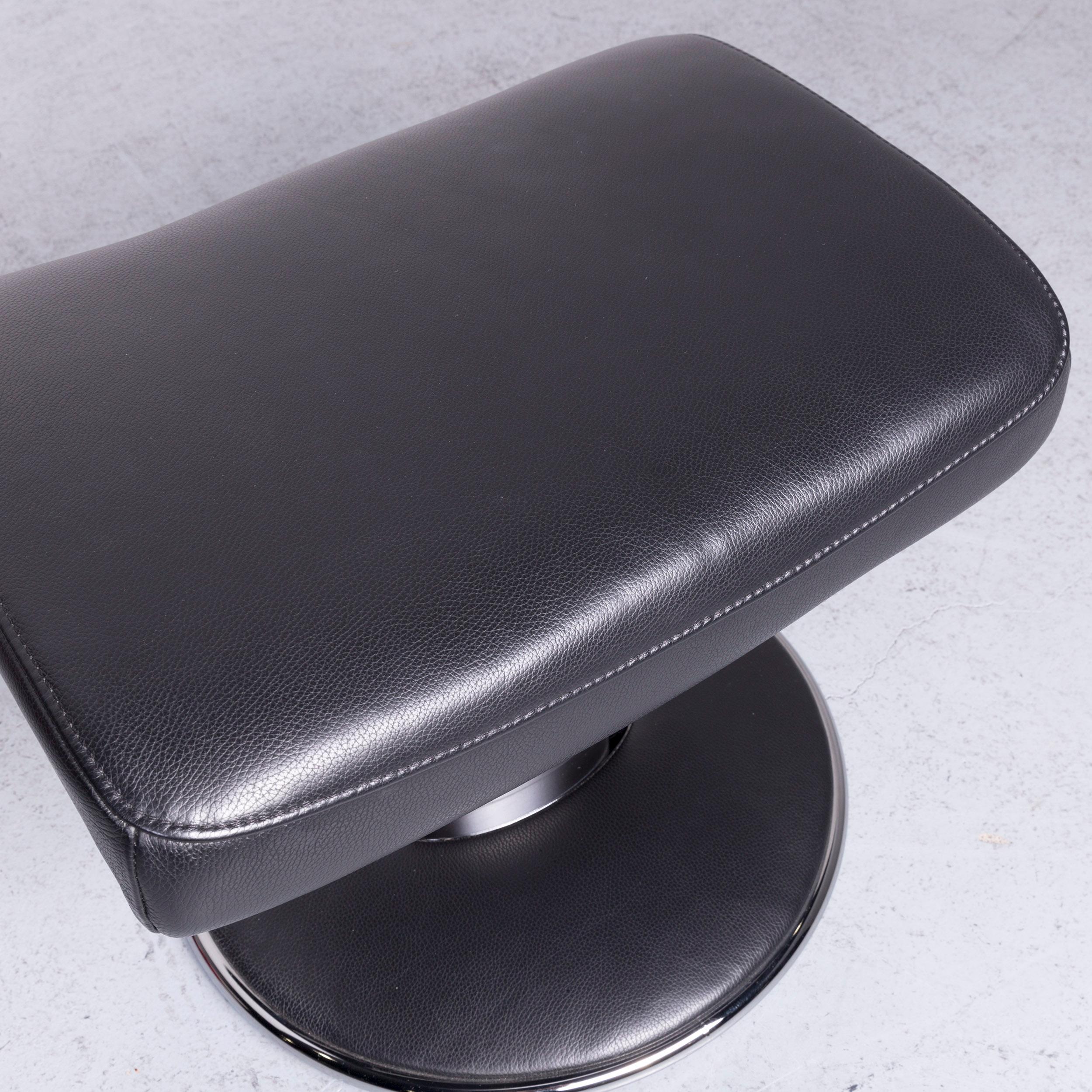 Fauteuil de bureau en cuir noir Stressless Jazz Designer de Ekornes 9