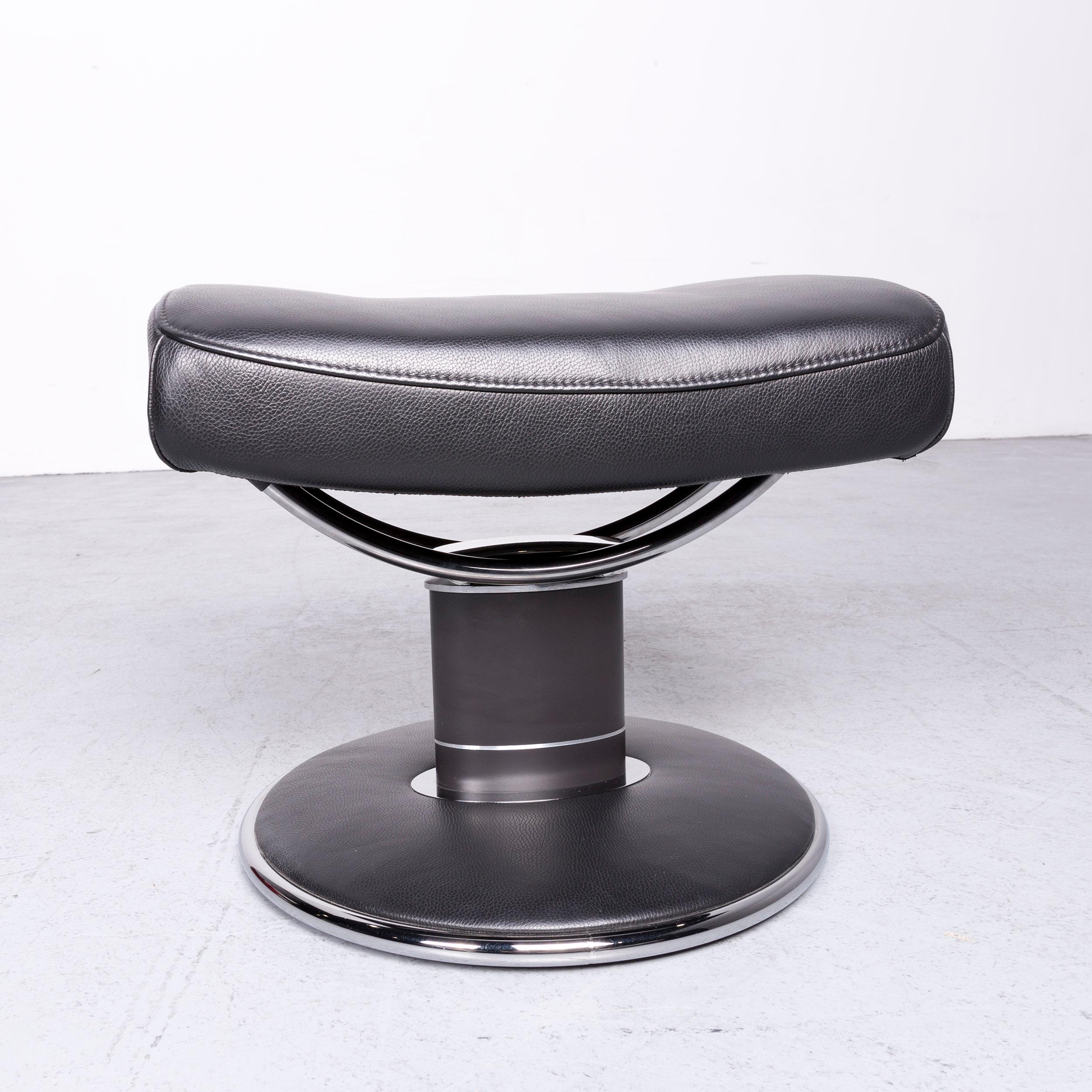 Fauteuil de bureau en cuir noir Stressless Jazz Designer de Ekornes 10
