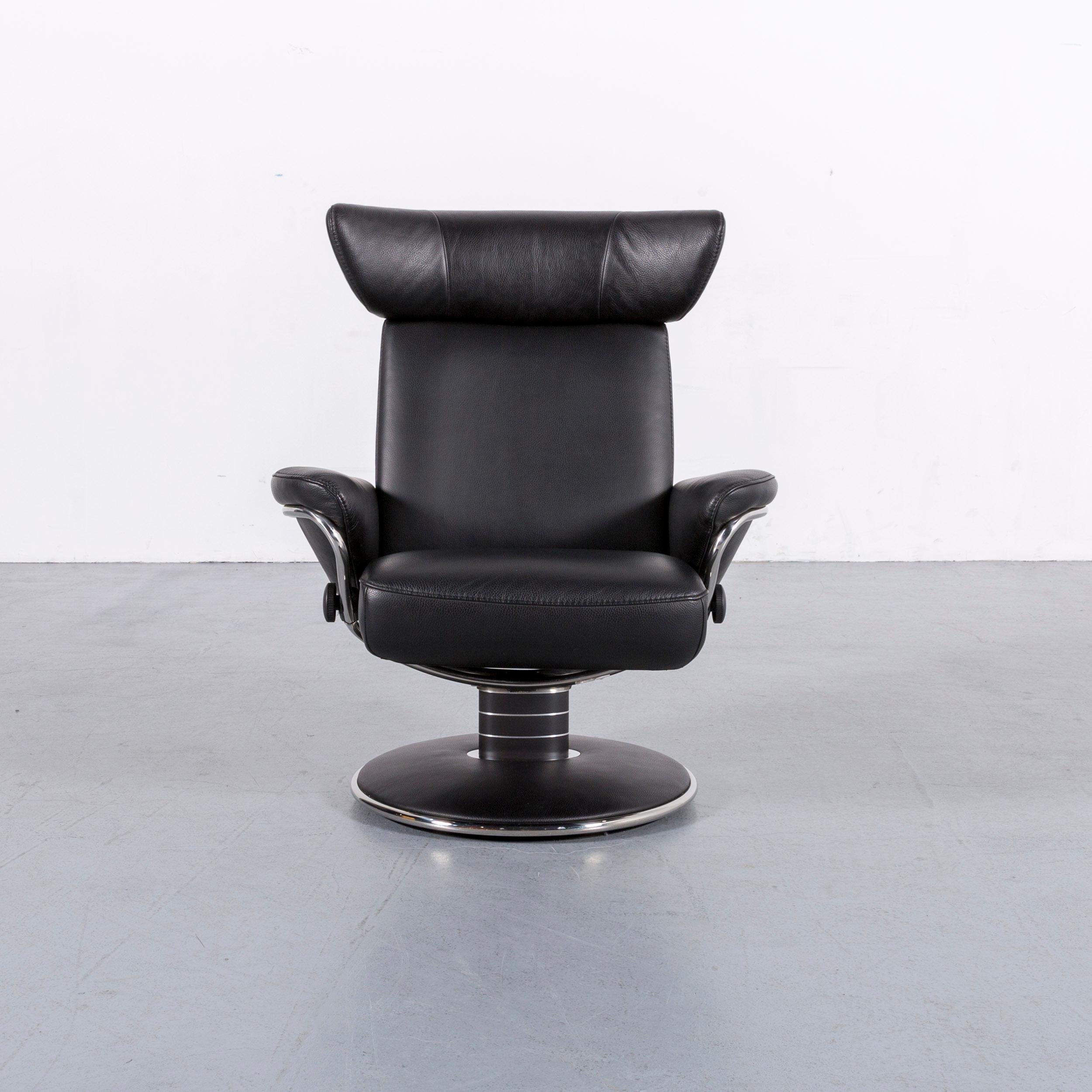 We bring to you an Ekornes Stressless jazz designer leather office chair black.