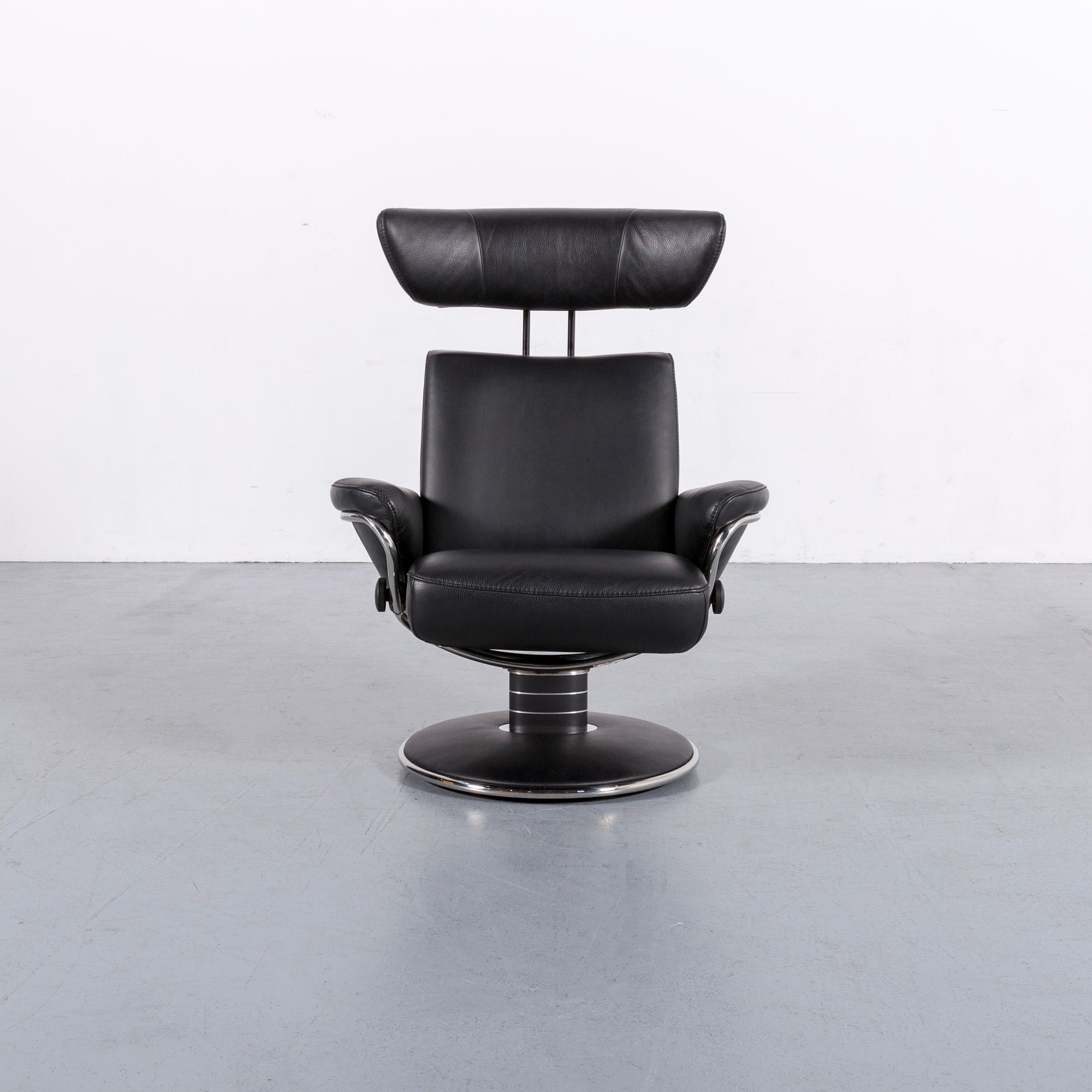 Swedish Ekornes Stressless Jazz Designer Leather Office Chair Black