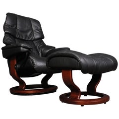 Used Ekornes Stressless Leather Chair and Footstool