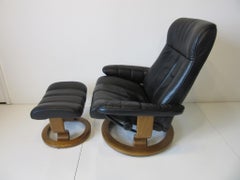 Ekornes Stressless Leder Sessel mit Ottomane Norwegen