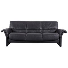 Used Ekornes Stressless Leather Sofa Black Three-Seat