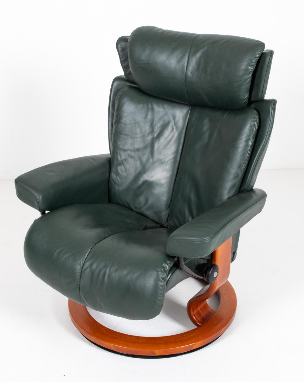 Norwegian Ekornes Stressless Magic Lounge Chair & Ottoman For Sale
