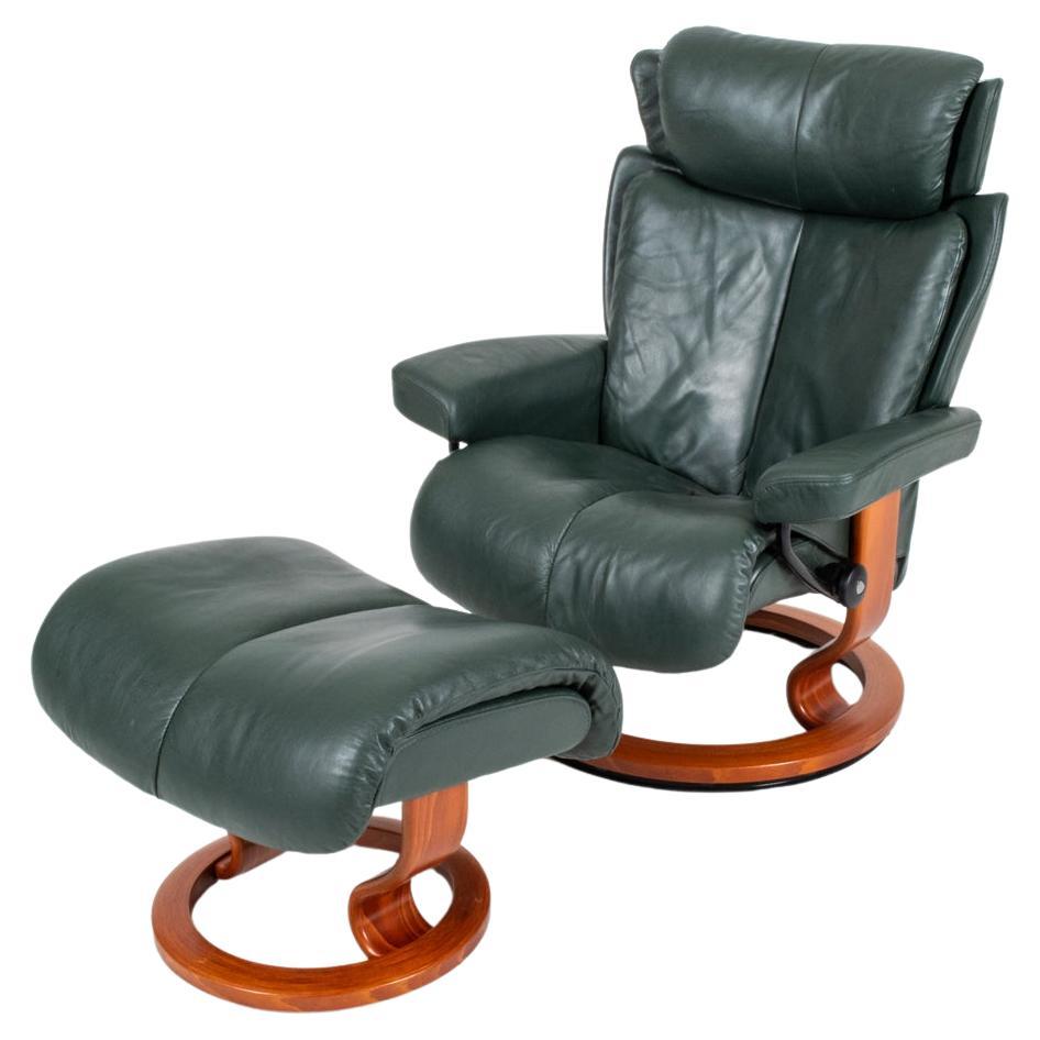 Ekornes Stressless Magic Lounge Chair & Ottoman For Sale